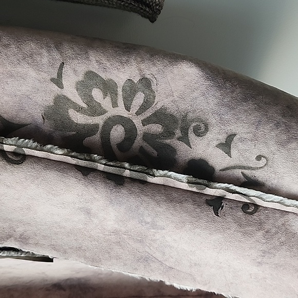 Vintage Made in Italy Faux Shearling Rib Knit Printed Long Cardigan - Picture 2 of 8